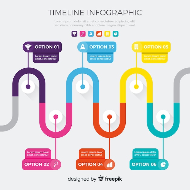 Vettore gratuito concetto di infografica timeline