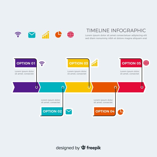 Infographic 타임 라인 개념