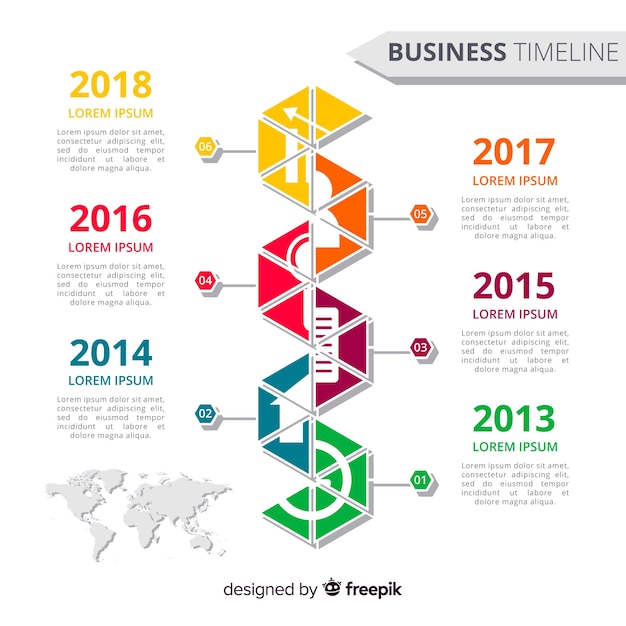 Infographic timeline concept