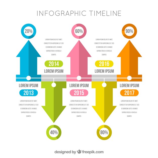 Дизайн инфографической графики со стрелками