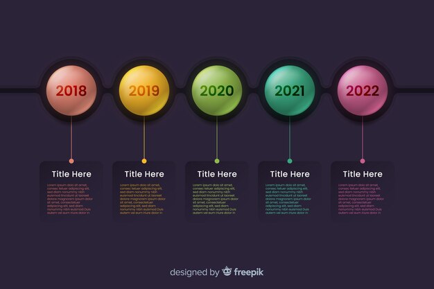 Infographic timeline template flat design