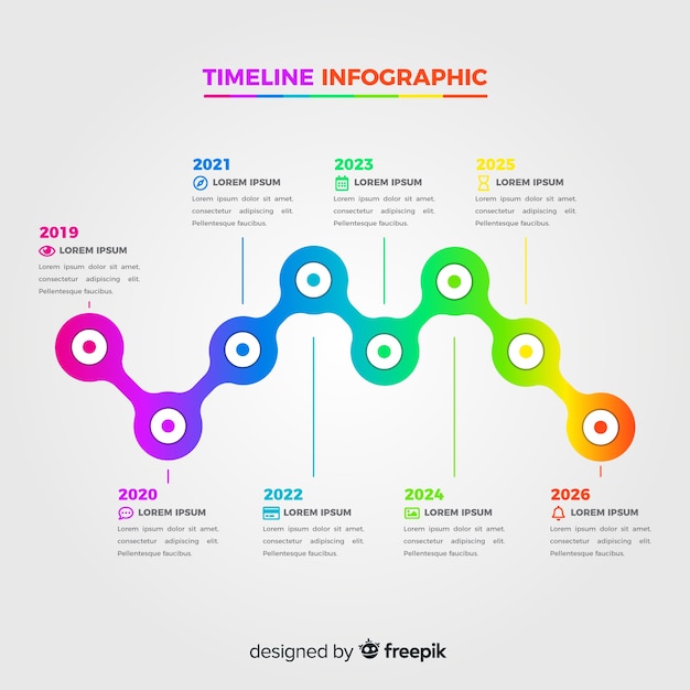 Infographic timeline template flat design