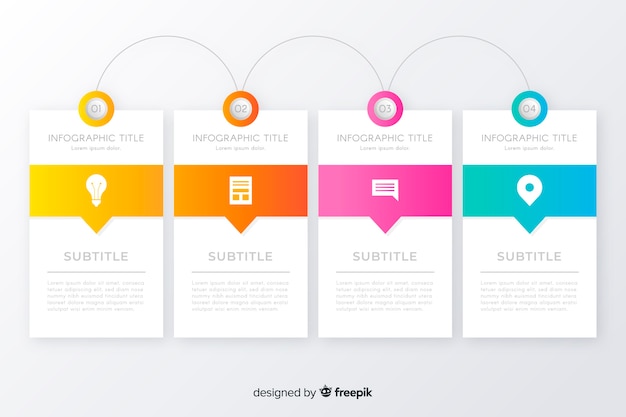 Infographic timeline template flat design