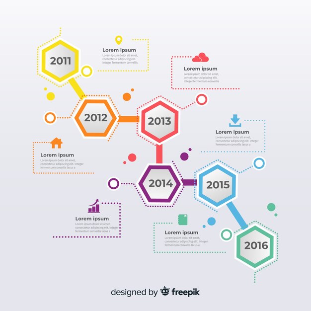 Инфографика Хронология шаблон плоский дизайн