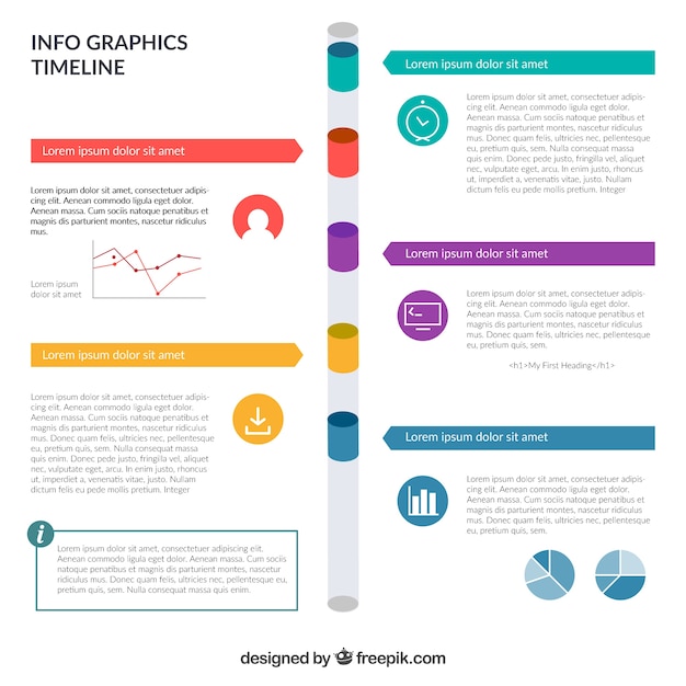 インフォグラフィックのタイムライン