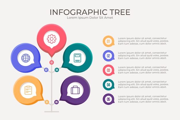 Infographic 나무 디자인 서식 파일