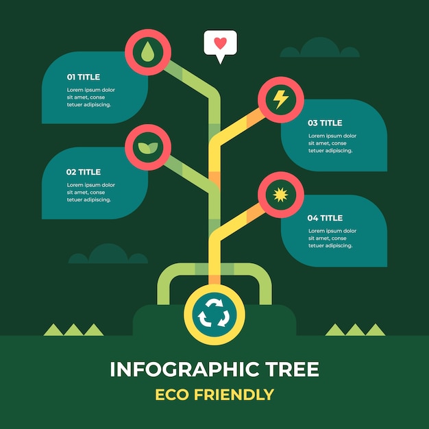 Vettore gratuito progettazione dell'albero di infografica