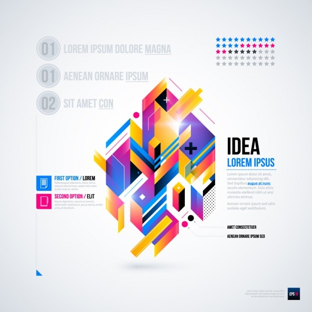 Infographic with abstract background