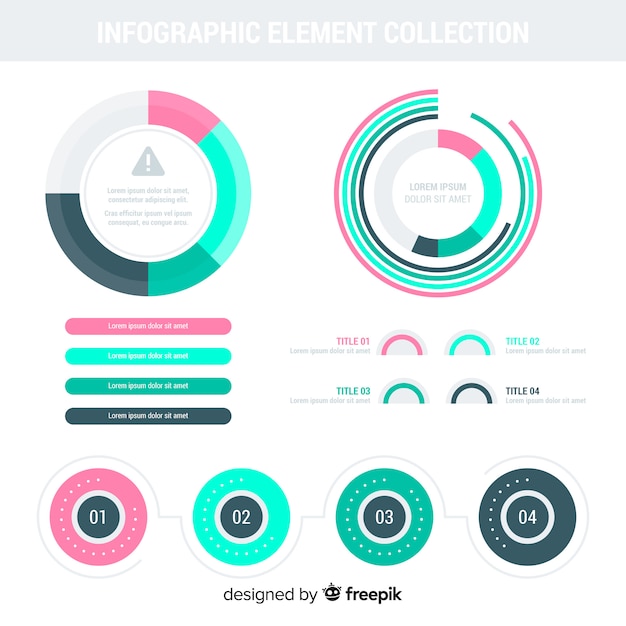 Infographic with step and options