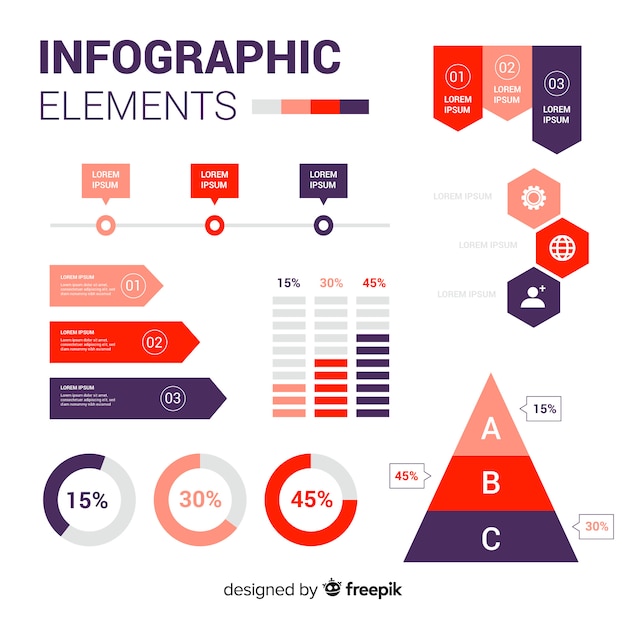 Infographic with step and options