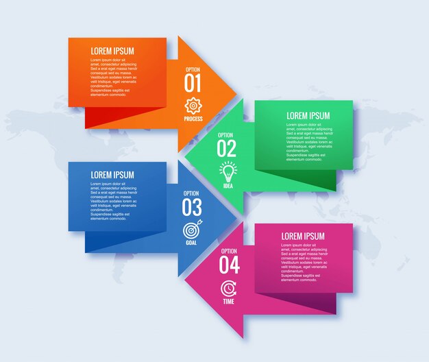 Infographics design template creative concept with four steps