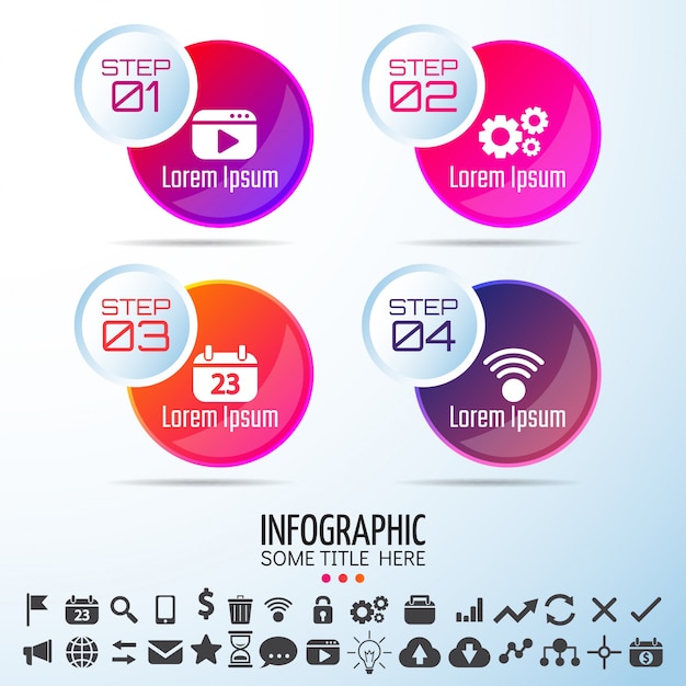 Free vector infographics design template