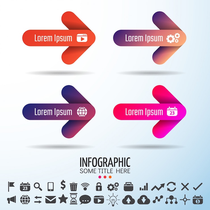 Free Vector infographics design template