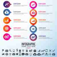 Free vector infographics design template