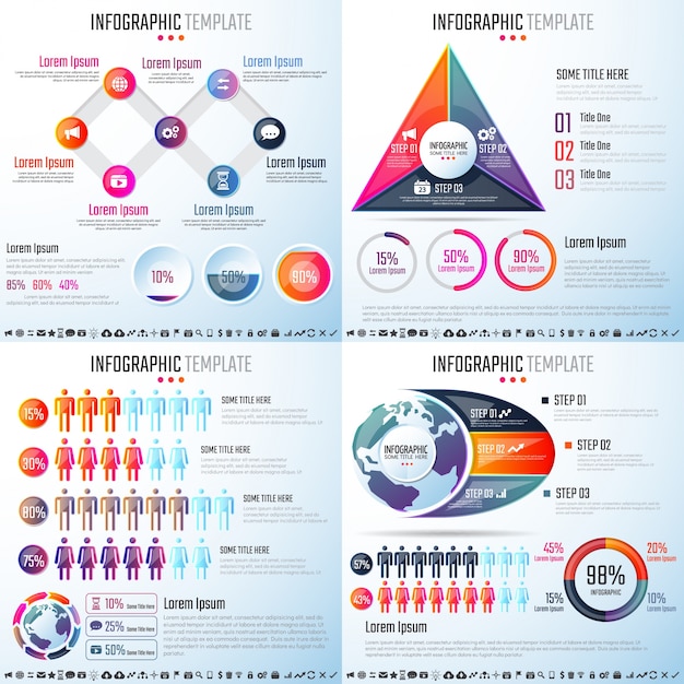 Free vector infographics design template