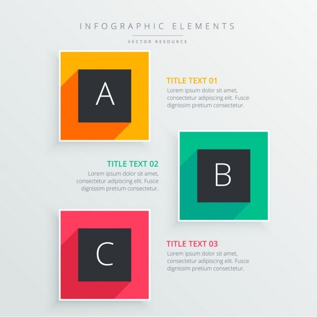 Infographics elements of colored squares