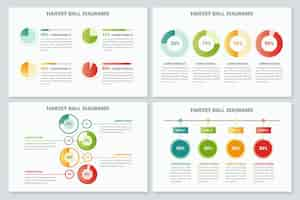 Free vector infographics harvey ball diagrams