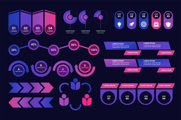 Infographics Sci Fi isolated on transparent futuristic background. Abstract future concept science virtual graphic Interface screen with colored infographic digital illustration.