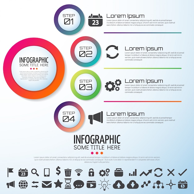 Free vector infographics template design