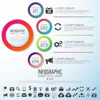 Vettore gratuito disegno del modello di infographics