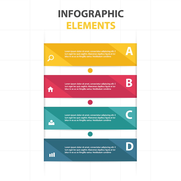 カラフルな抽象的なビジネスインフォグラフィックテンプレート