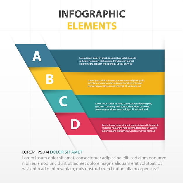 Infographics with 4 colorful banners