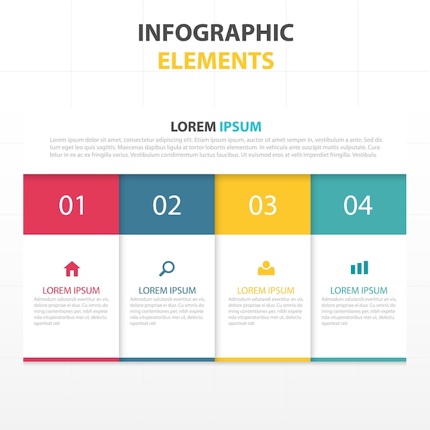 Vettore gratuito modello colorato astratto business infografica