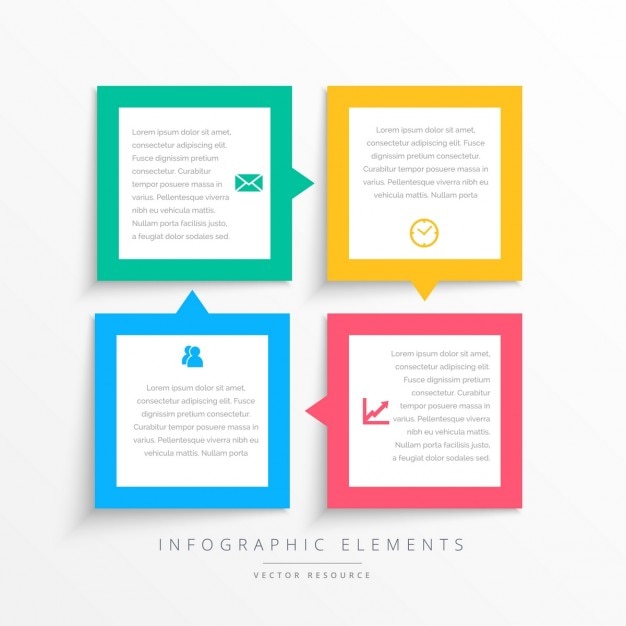 Infographics with full color frames