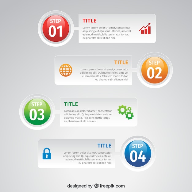 Free vector inforgraphic template with numbers