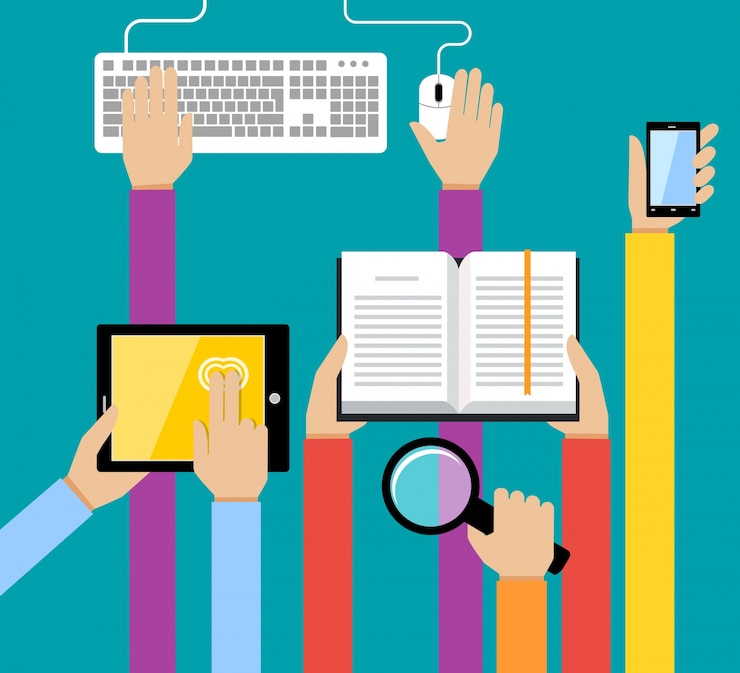 Free Vector information search concept