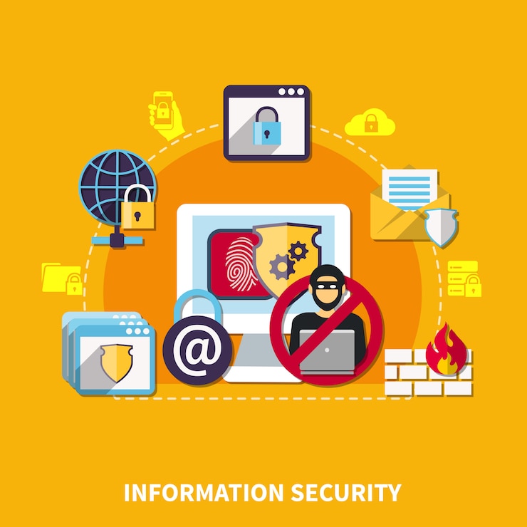 Free Vector information security concept