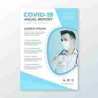 Free vector informative coronavirus flyer concept