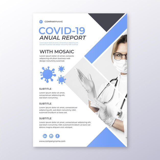 Informative coronavirus flyer concept