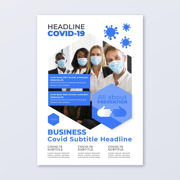 Informative coronavirus flyer template