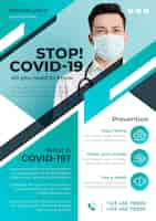 Free vector informative coronavirus flyer