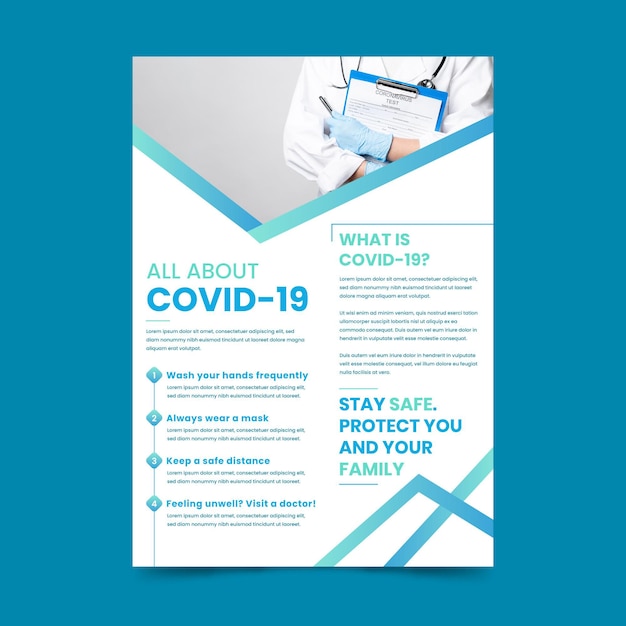 Informative coronavirus poster template