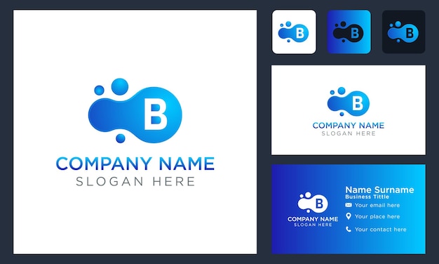 Бесплатное векторное изображение Первоначальная буква b молекула дизайн логотипа шаблон логотипа векторная иллюстрация изолированный дизайн и бизнес брендинг