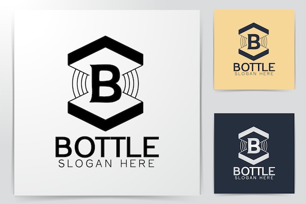 ボックスロゴのアイデアの頭文字b。インスピレーションのロゴデザイン。テンプレートベクトル図。白い背景に分離