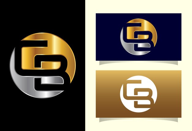 Первоначальная буква cb logo design vector template графический символ алфавита для корпоративного бизнеса