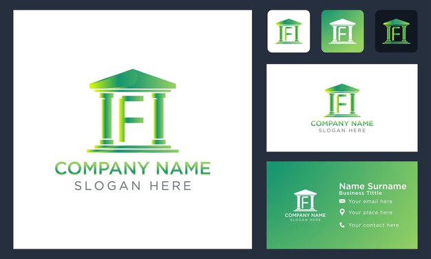 Первоначальная буква f здание дизайн логотипа шаблон логотипа векторная иллюстрация изолированный дизайн и бизнес брендинг