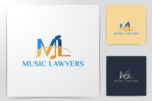 Initial letter m l modern logo ideas. inspiration logo design. template vector illustration. isolated on white background