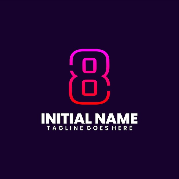 initial name colorful logo design