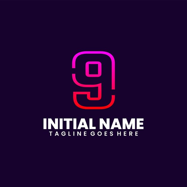 initial name colorful logo design