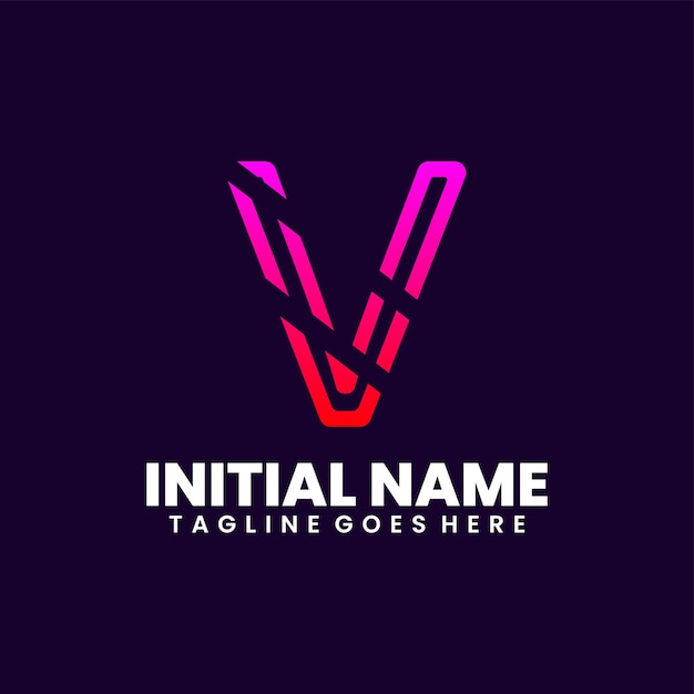 Free vector initial name colorful logo design