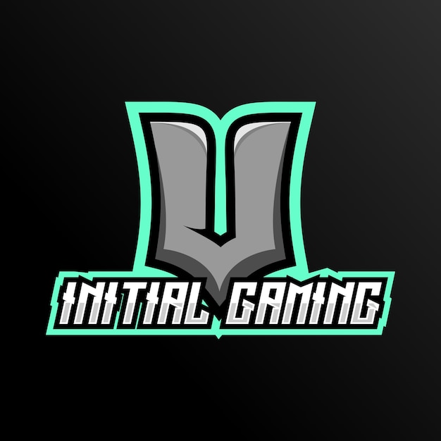 Free vector initial v logo gaming esport design