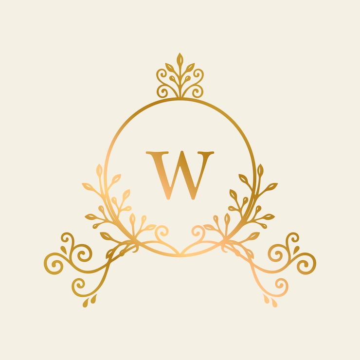Free Vector initialed gold frame background