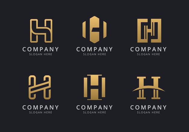 Download Free Initials H Logo Template With A Golden Style Color For The Company Use our free logo maker to create a logo and build your brand. Put your logo on business cards, promotional products, or your website for brand visibility.
