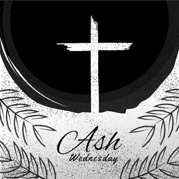 Free vector ink ash wednesday