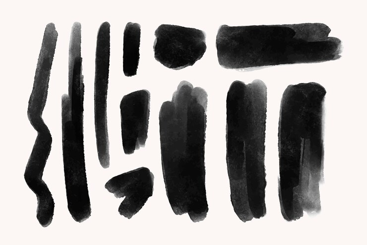 Free Vector ink brush stroke collection