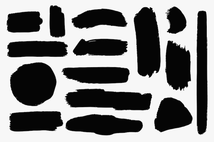 Free Vector ink brush stroke collection